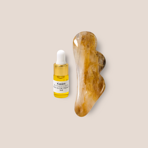 Citrine Gua Sha tool + Mini Hydra-Glow Facial oil